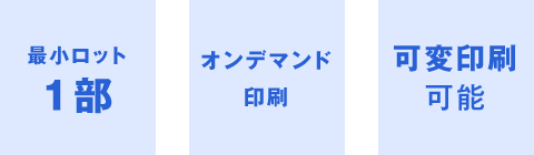 オンデマンドクリアファイルの特徴