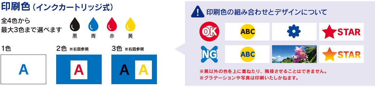 耐水シール・ラベルの印刷色