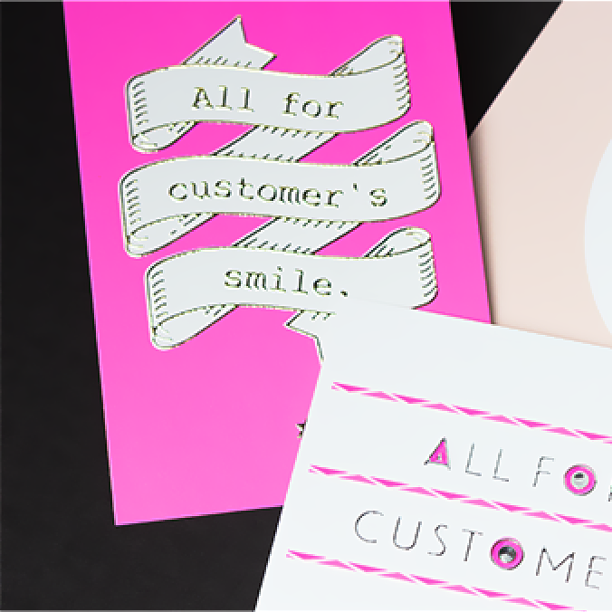 蛍光ピンク 名刺印刷