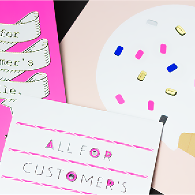 蛍光ピンク カード印刷